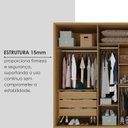 Ver mais imagens de Guarda Roupa 6 Portas Reflecta 6 Gavetas Estrutura 100% MDF Lizz
