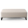 Puff Decorativo Sala de Estar Bali W01 Base Ferro 120x50 cm Linho Cru - Lyam Decor - 5