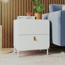 Ver imagem 4 de Mesa Lateral 2 Gavetas 1 Prateleira Bmu 87 Linha Bossa - Brv Móveis