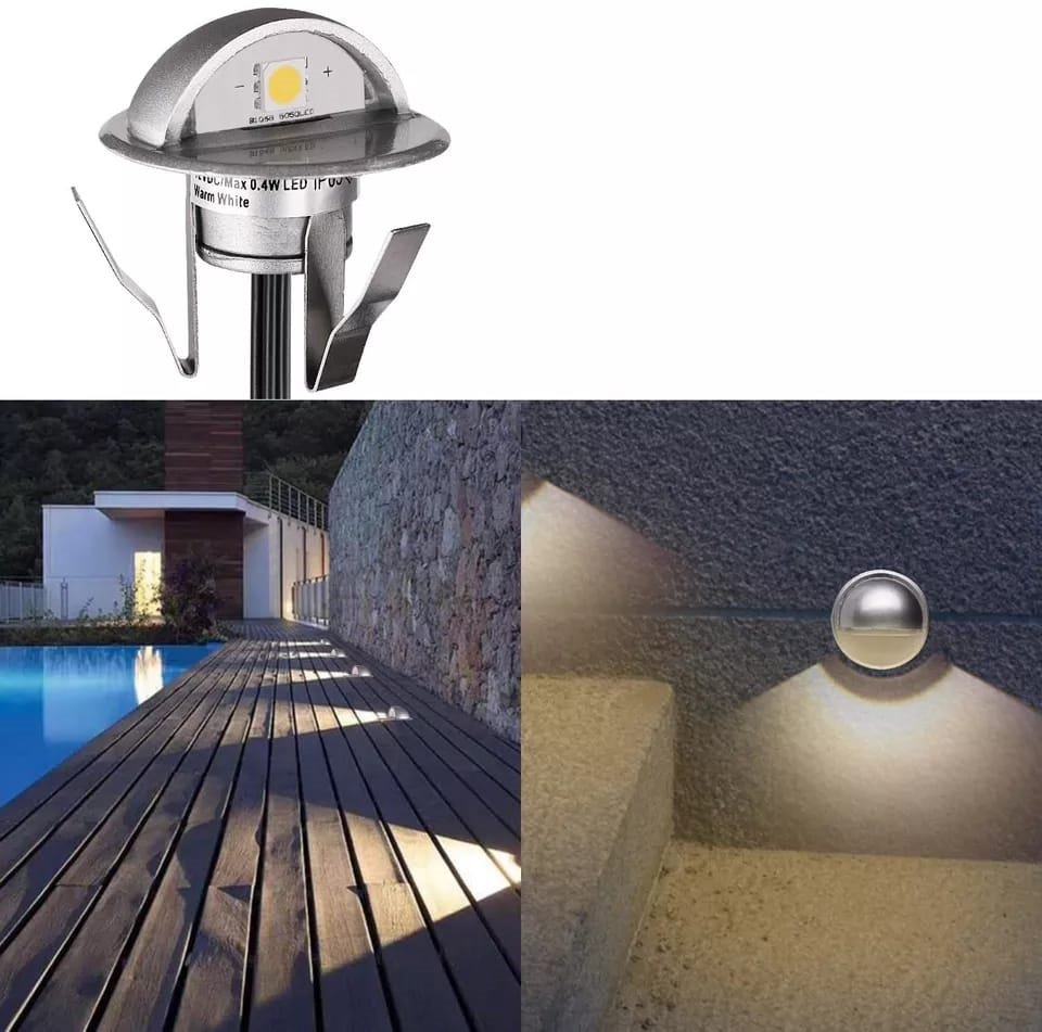 10 Balizadores Led Embutir Parede Escada Deck Madeira Chão Dangos - 4