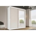 Ver imagem 1 de Guarda Roupa 2 Portas de Correr (1 C/ Espelho) e 2 Gavetas Porto Branco/creme - Politorno
