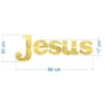 Palavra em Acrílico Espelhado "jesus" - Modelo 3 com 30cm Altura Dourado - 2