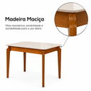 Ver imagem 6 de Mesa de Jantar Egeu 1,60m Madeira Maciça com Tampo de Vidro Madesala Mel | Off White