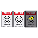 Ver imagem 1 de Combo 10 Placas de Sinalização Sorria Você Está Sendo Filmado 15x20 Acesso - P-26 F9e
