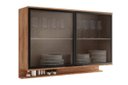 Ver imagem 1 de Armário Aéreo p/ Cozinha Alpha 2500 c/ 2 Portas c/ Vidro 120cm Freijo - Carraro