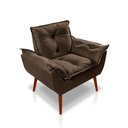 Ver imagem 3 de Kit C-02 Poltronas Opala + 02 Puff Opala Elegante Suede Marrom