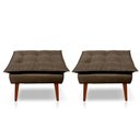 Ver imagem 5 de Kit C-02 Poltronas Opala + 02 Puff Opala Elegante Suede Marrom