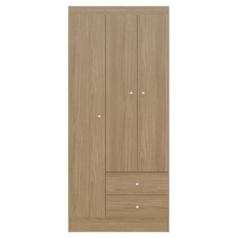Guarda Roupa Solteiro Versa 3 Portas Freijó Fosco - Kits Paraná