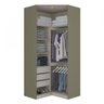 Módulo para Closet Canto com Espelho 2 Portas Iluminação Interna Exclusive Henn - 2