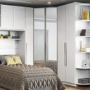 Ver imagem 6 de Módulo para Closet Canto com Espelho 2 Portas Iluminação Interna Exclusive Henn