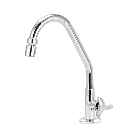 Torneira de Mesa para Cozinha 1/4 de Volta com Bica Móvel C25 Cromada - Esteves