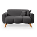 Ver imagem 5 de Conjunto Dallas Namoradeira com Duas Poltronas em Linho Pes em Madeira: Grafite