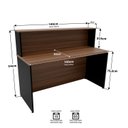 Ver imagem 6 de Balcão Atendimento Recepção Consultório 1400x600 Netmobil - Nogal