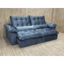 Ver imagem 1 de Sofá Retrátil Reclinável 2,30 m Cinza 330 Florença Plus