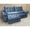 Ver imagem 3 de Sofá Retrátil Reclinável 2,30 m Cinza 330 Florença Plus