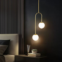 Ver imagem 2 de Luminária Pendente Teto 92cm Jabuticaba Globo Vidro 12cm G9 Dourada Kjdd-e-069-gold Gimpo