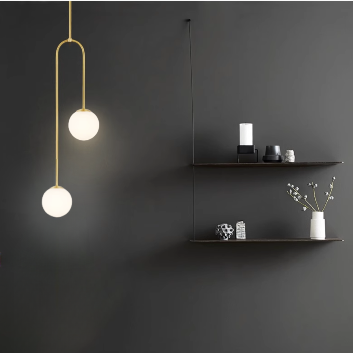 Ver imagem 6 de Luminária Pendente Teto 92cm Jabuticaba Globo Vidro 12cm G9 Dourada Kjdd-e-069-gold Gimpo