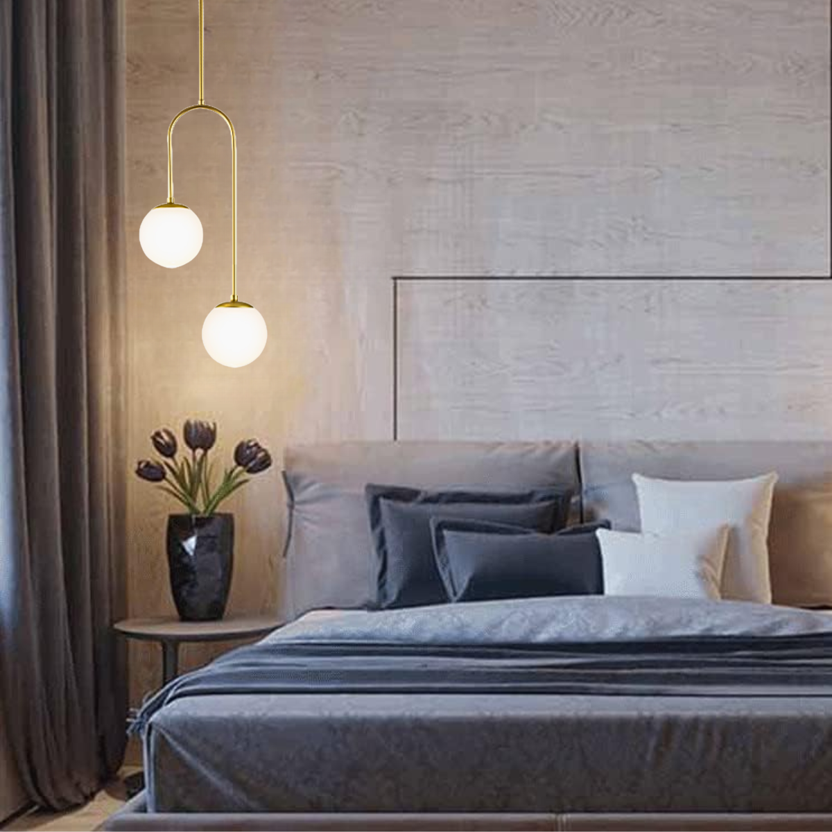 Ver imagem 7 de Luminária Pendente Teto 92cm Jabuticaba Globo Vidro 12cm G9 Dourada Kjdd-e-069-gold Gimpo