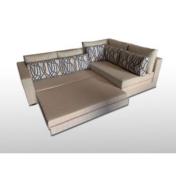 Sofá de Canto SFC_MM 010 que se Transforma em Sofá Cama de Casal Resistente e Confortável em Aquablo - 2