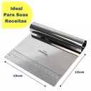 Ver imagem 3 de Espatula e Raspador para Massas e Bolos - Cortador de Cozinha Original em Inox - Panami