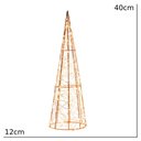 Ver imagem 3 de Arvore Cone Natalino Decorativo Vazado com 200 Leds 40cm