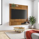 Ver imagem 1 de Conjunto Painel C/ Bancada Suspensa e Mesa de Centro Indianapolis Cumaru/opala