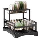 Ver imagem 1 de Escorredor de Louça Prato Copo Talheres Gancho Pia Bancada Cozinha Suporte Limpeza Multiuso Resisten