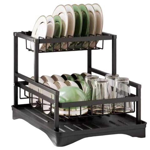 Escorredor de Louça Prato Copo Talheres Gancho Pia Bancada Cozinha Suporte Limpeza Multiuso Resisten