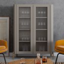 Ver imagem 1 de Cristaleira Mdf Vidro Canelado L98,5 X A134cm