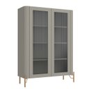 Ver imagem 2 de Cristaleira Mdf Vidro Canelado L98,5 X A134cm