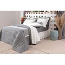 Ver imagem 1 de Cobre Leito Diana King Cinza 2,60x2,80 M Dupla Face 5 Peças