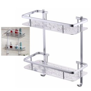 Suporte Porta Shampoo Condicionador Prateleira Dupla Box Banheiro Aluminio Resistente Ideal Importad