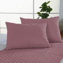 Ver imagem 3 de Kit 5 Pçs Peseira Cama Casal Queen Comfort Almofadas Cheias: Rosa