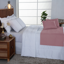 Ver imagem 4 de Kit 5 Pçs Peseira Cama Casal Queen Comfort Almofadas Cheias: Rosa
