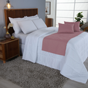 Ver imagem 6 de Kit 5 Pçs Peseira Cama Casal Queen Comfort Almofadas Cheias: Rosa