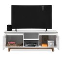 Ver imagem 4 de Rack / Bancada FL Para TV Até 55'' Estilo Retrô Com Estrutura dos Pés em Madeira Tampo e Portas em M
