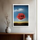 Ver imagem 1 de Quadro Decorativo Rosa Salvador Dalí - 70x50cm:moldura Preta