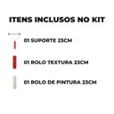 Ver imagem 2 de Rolo para Textura Pintura Cabelo de Anjo 23cm + Rolo Antirespingo 23cm + Suporte Garfo sem Rosca