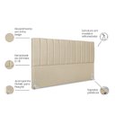 Ver imagem 4 de Cabeceira Estofada King Carla 195cm Linho Bege