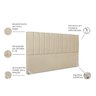 Cabeceira Estofada King Carla 195cm Linho Bege - 4