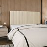 Cabeceira Estofada King Carla 195cm Linho Bege - 2