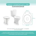 Ver imagem 3 de Tampa Vaso Sanitário Madeira Laqueada Oval Convencional Universal Branco para Bacia Todas As Marcas