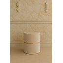 Ver imagem 1 de Puff Cinta no Meio Decorativa Bege Linho