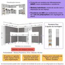 Ver imagem 3 de Armário Cozinha Modulada Completa de Canto 534cm Pequim Pop Multimóveis Mp3771 Branco/lacca Fumê