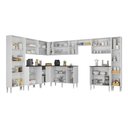 Ver imagem 4 de Armário Cozinha Modulada Completa de Canto 534cm Pequim Pop Multimóveis Mp3771 Branco/lacca Fumê