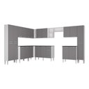 Ver imagem 6 de Armário Cozinha Modulada Completa de Canto 534cm Pequim Pop Multimóveis Mp3771 Branco/lacca Fumê