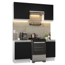 Ver imagem 3 de Armário de Cozinha Compacta 160cm Branco/Preto Glamy Madesa 07