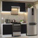 Ver imagem 1 de Armário de Cozinha Compacta 160cm Branco/Preto Glamy Madesa 07