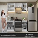 Ver imagem 7 de Armário de Cozinha Compacta 160cm Branco/Preto Glamy Madesa 07