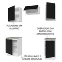 Ver imagem 5 de Armário de Cozinha Compacta 160cm Branco/Preto Glamy Madesa 07